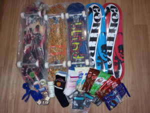 Prizes for a skate comp.